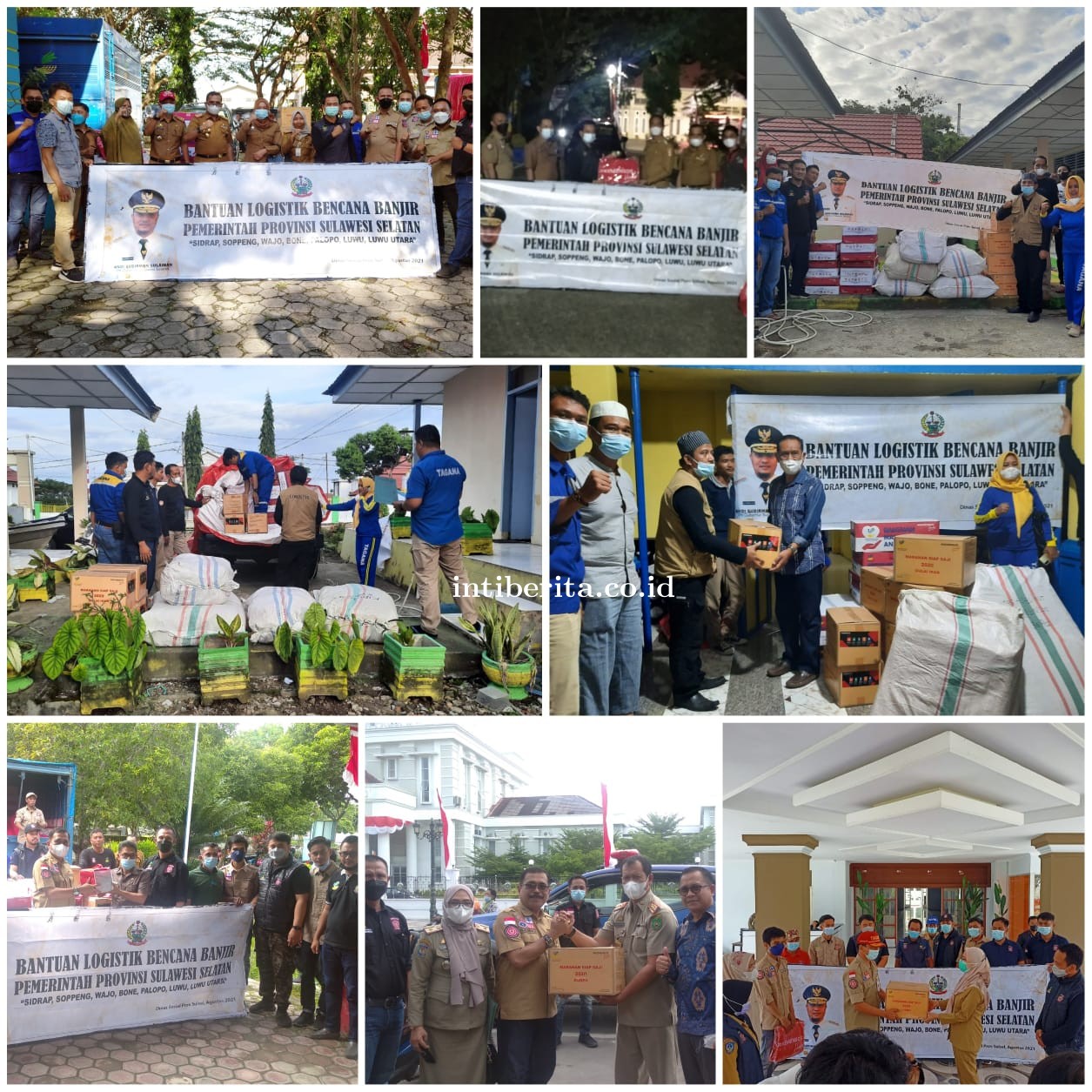 Pemprov Sulsel dengan Kemensos RI Distribusikan Bantuan Korban Banjir 7 Kabupaten di Sulsel